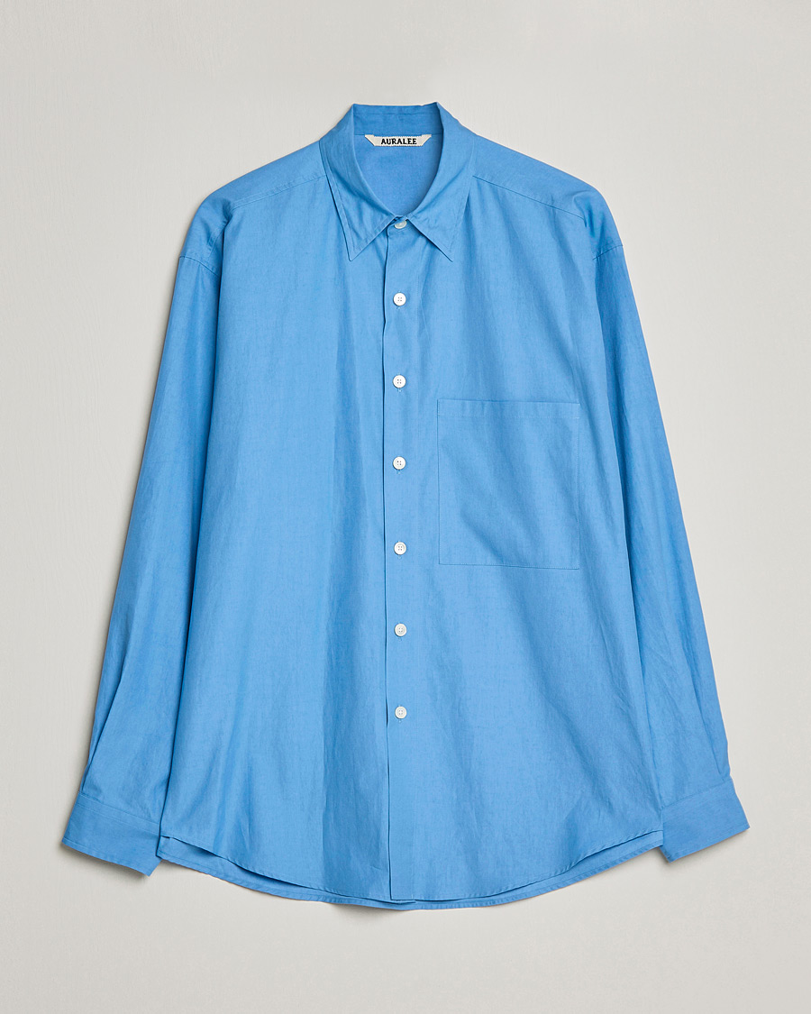 Homme | Chemises | Auralee | Finx Twill Shirt Clear Blue