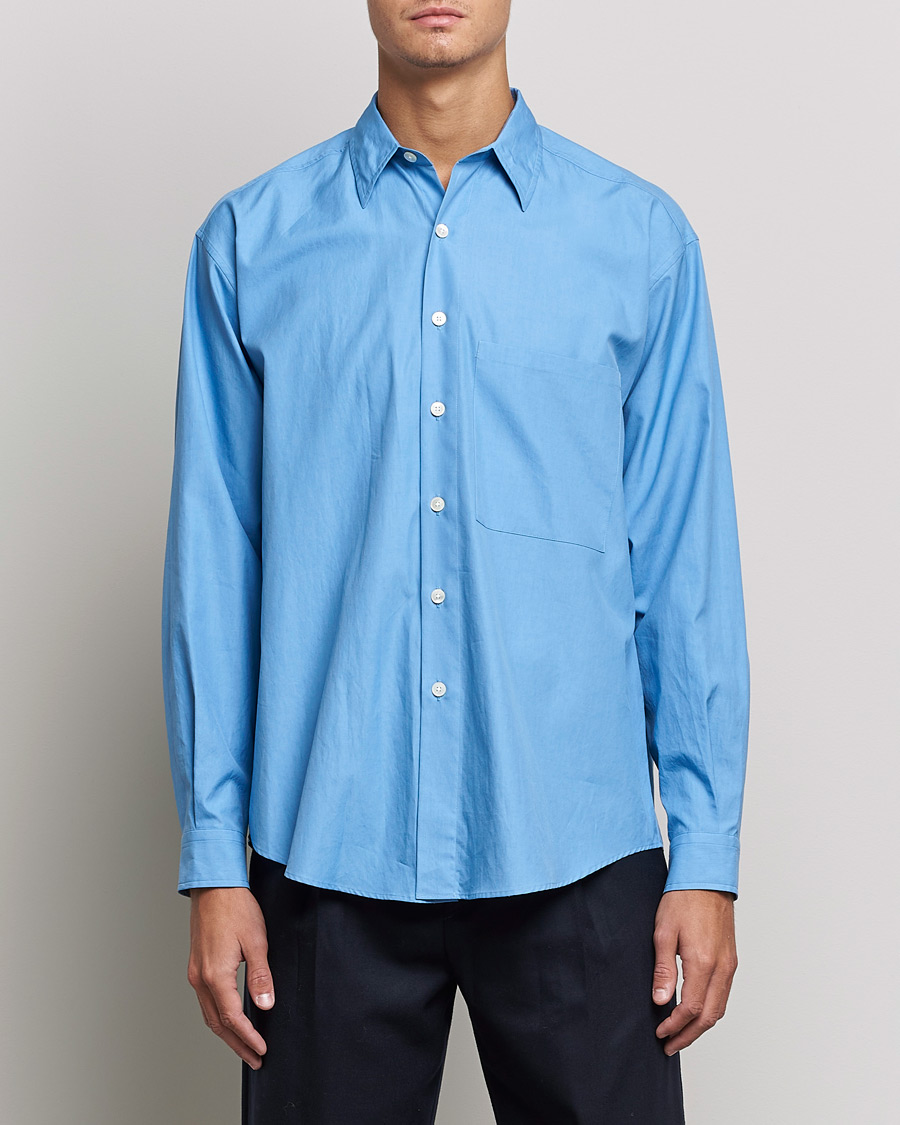Homme | Chemises | Auralee | Finx Twill Shirt Clear Blue