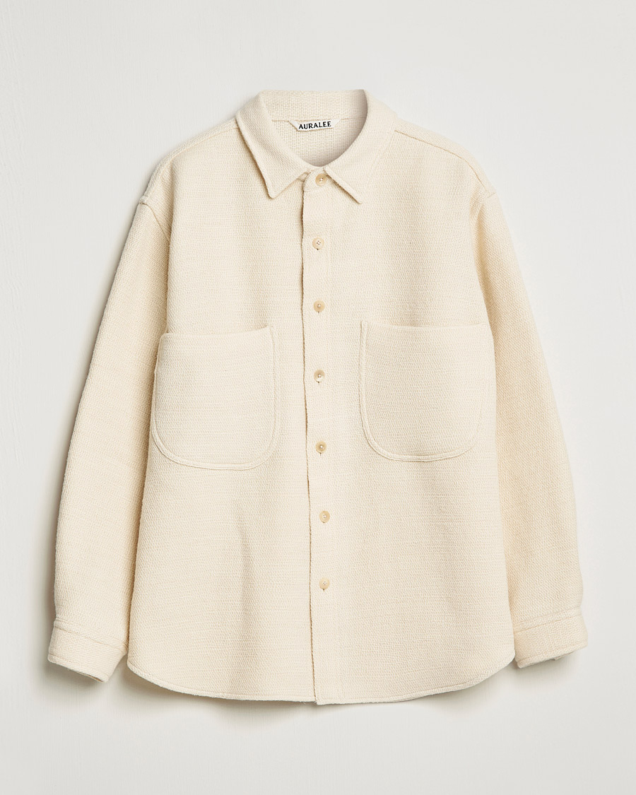 Homme | Chemises | Auralee | Double Pocket Wool Overshirt Ivory