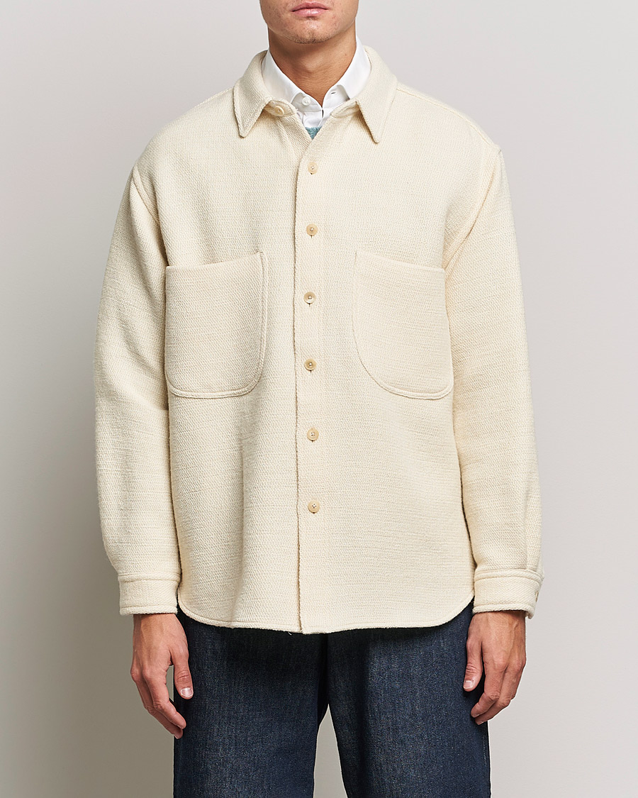 Homme | Chemises | Auralee | Double Pocket Wool Overshirt Ivory