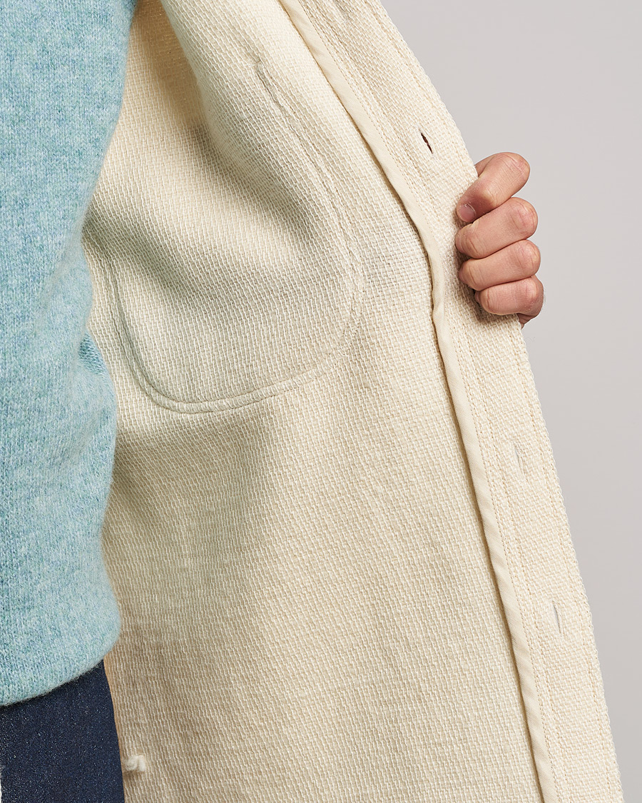 Homme | Chemises | Auralee | Double Pocket Wool Overshirt Ivory