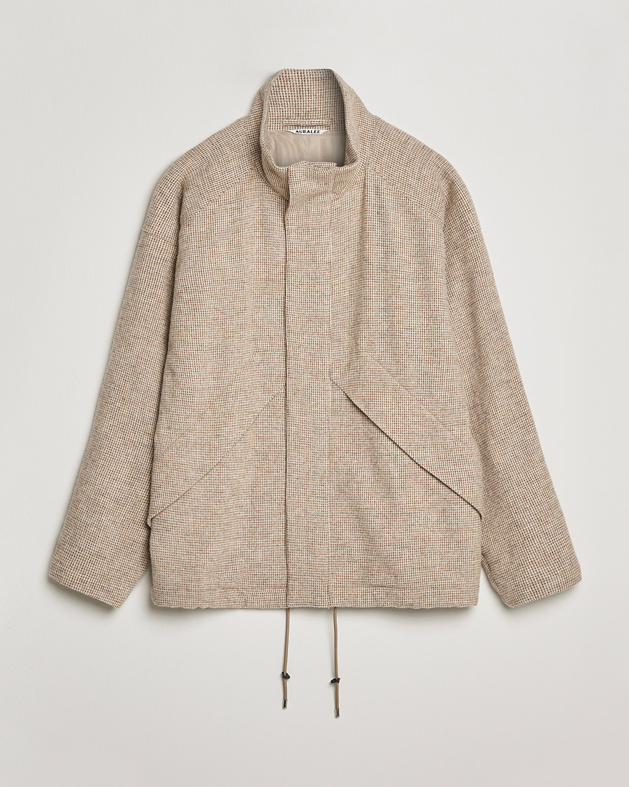 Homme | Manteaux Et Vestes | Auralee | Light Tweed Zip Blouson Beige