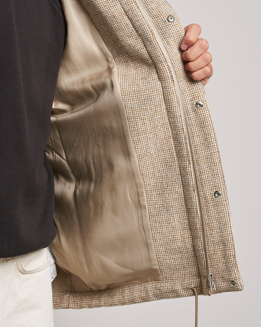 Homme | Manteaux Et Vestes | Auralee | Light Tweed Zip Blouson Beige