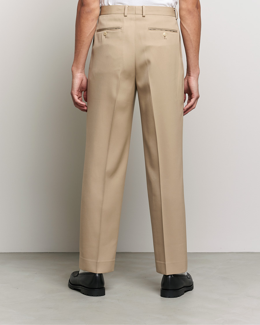 Homme | Pantalons | Auralee | Wool Two Tuck Slacks Beige