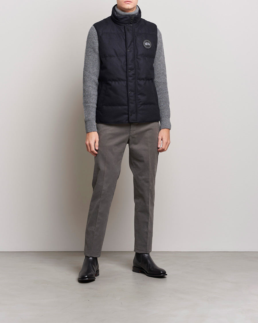 Homme | Gilets | Canada Goose Black Label | Canada Goose Garson Wool Vest Atlantic Navy Melange
