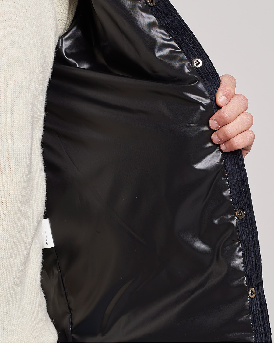 Homme | Chemises | Holubar | Montana Padded Cord Overshirt Dark Blue