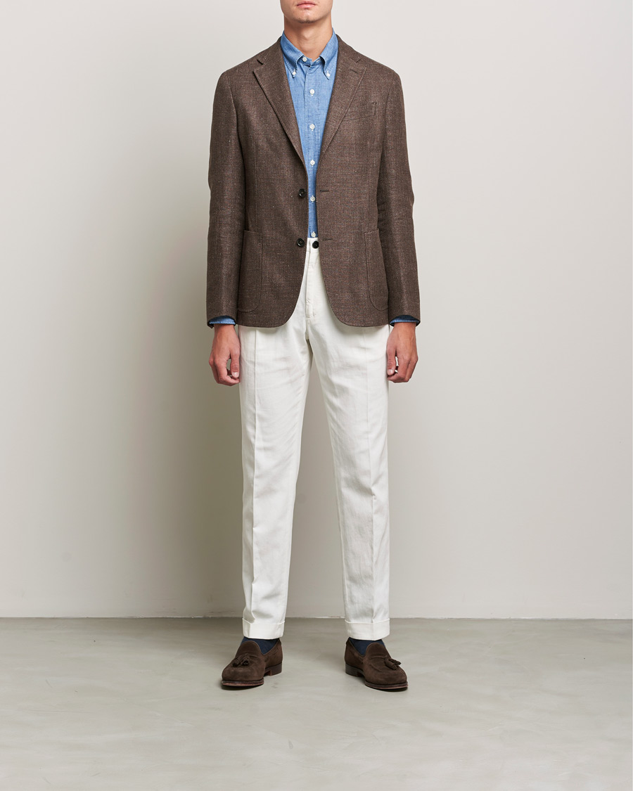 Homme | Chemises | Kamakura Shirts | Vintage Ivy Chambray BD Shirt Light Blue