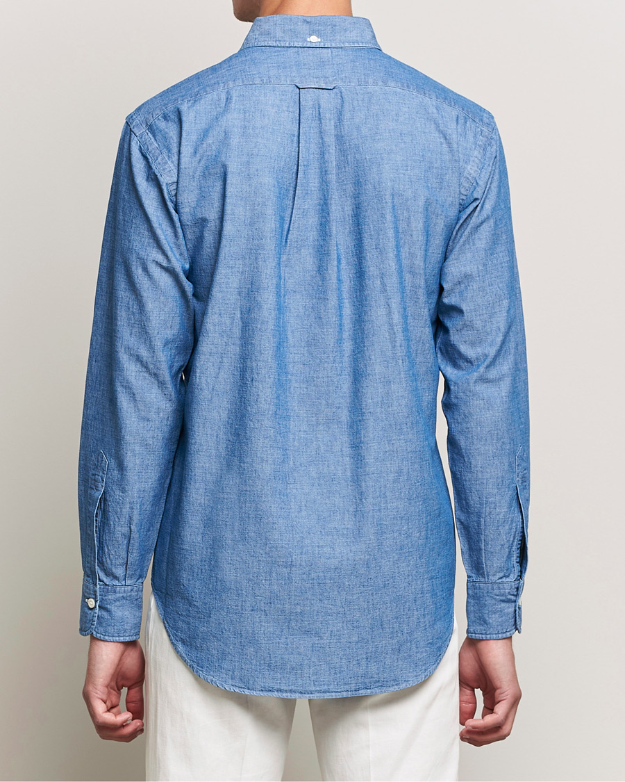 Homme | Chemises | Kamakura Shirts | Vintage Ivy Chambray BD Shirt Light Blue