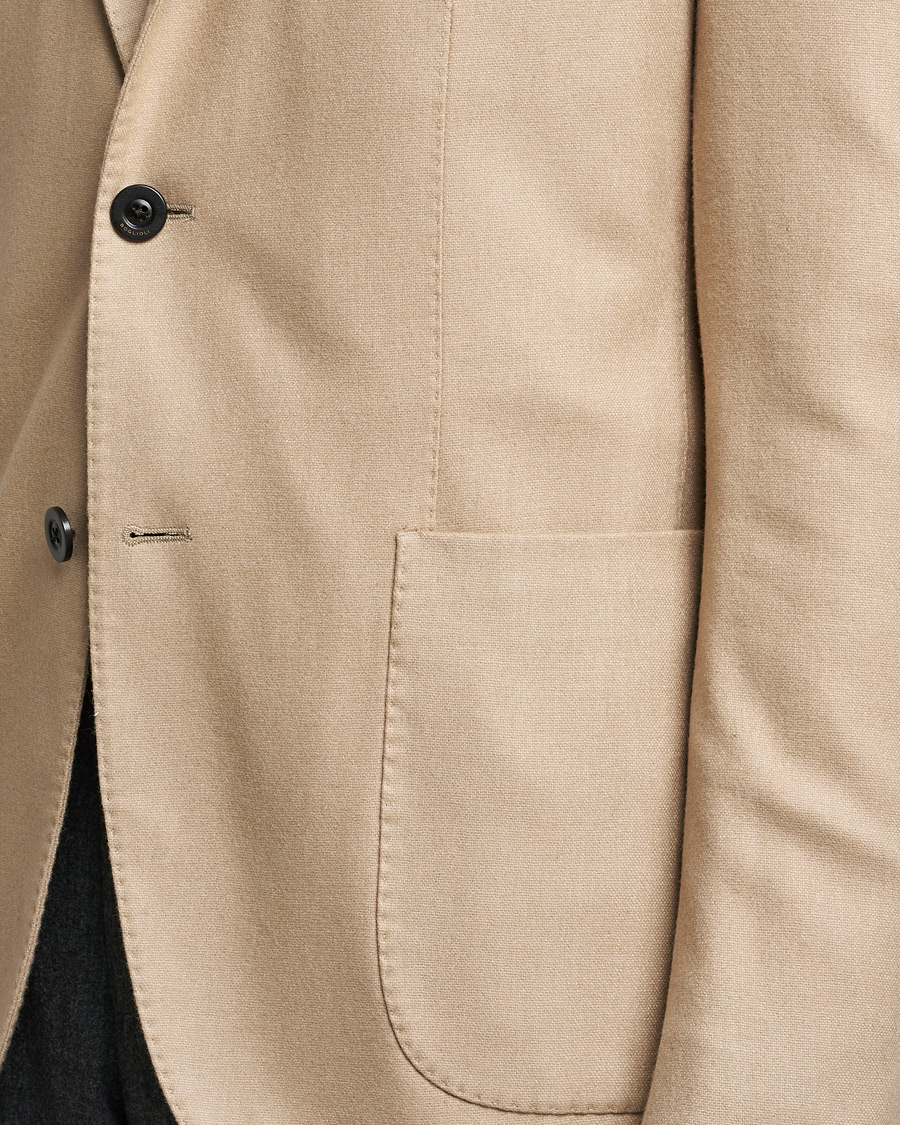 Homme | Blazers | Boglioli | K Jacket Dyed Flannel Blazer Beige