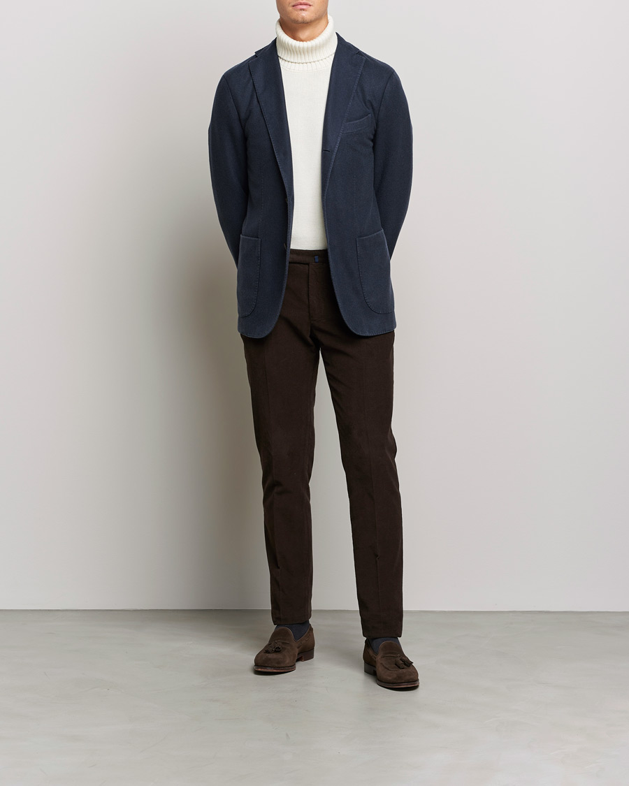 Homme | Blazers | Boglioli | K Jacket Garment Dyed Cashmere Blazer Dark Blue