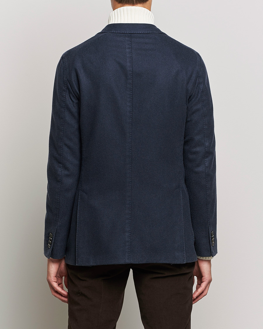 Homme | Blazers | Boglioli | K Jacket Garment Dyed Cashmere Blazer Dark Blue