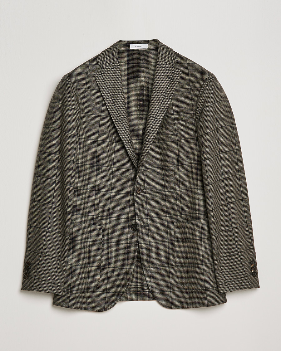 Homme | Blazers | Boglioli | K Jacket Wool Check Blazer Brown