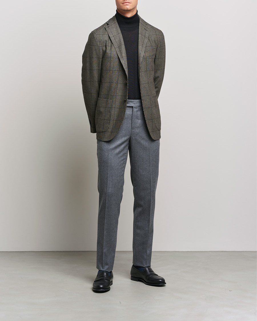 Homme | Blazers | Boglioli | K Jacket Wool Check Blazer Brown