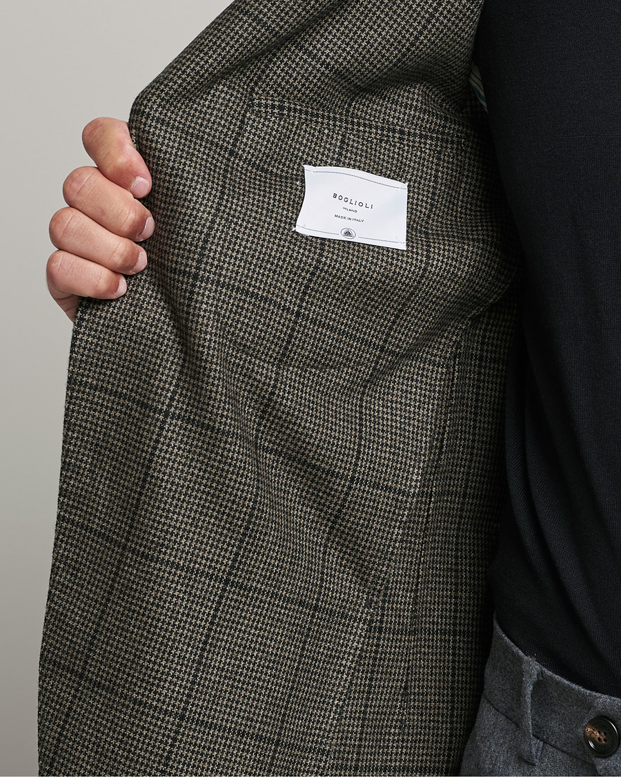 Homme | Blazers | Boglioli | K Jacket Wool Check Blazer Brown
