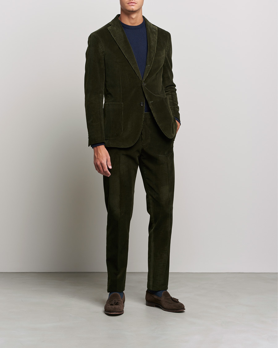 Homme | Costumes | Boglioli | K Jacket Wale Corduroy Suit Forest Green