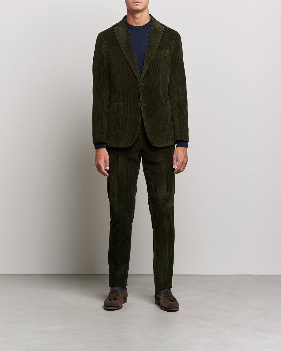 Homme | Costumes | Boglioli | K Jacket Wale Corduroy Suit Forest Green