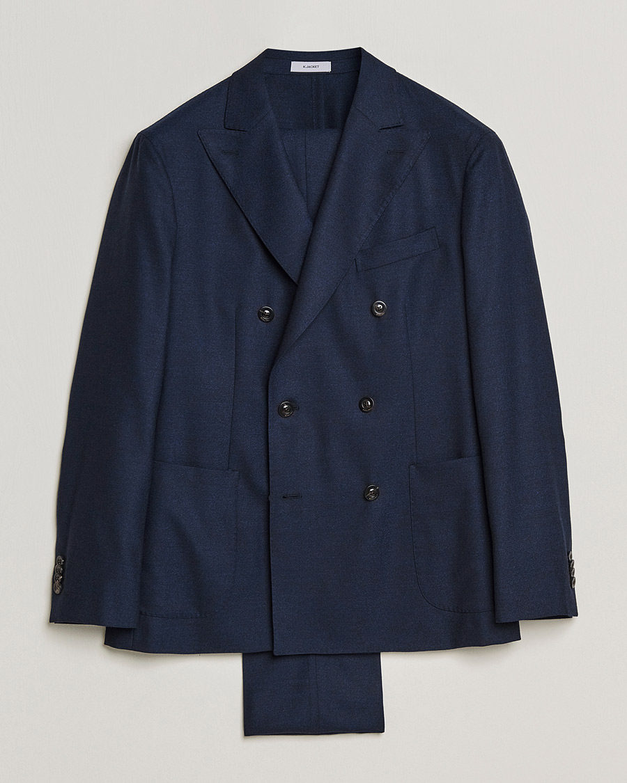 Homme | Costumes | Boglioli | K Jacket DB Flannel Suit Navy