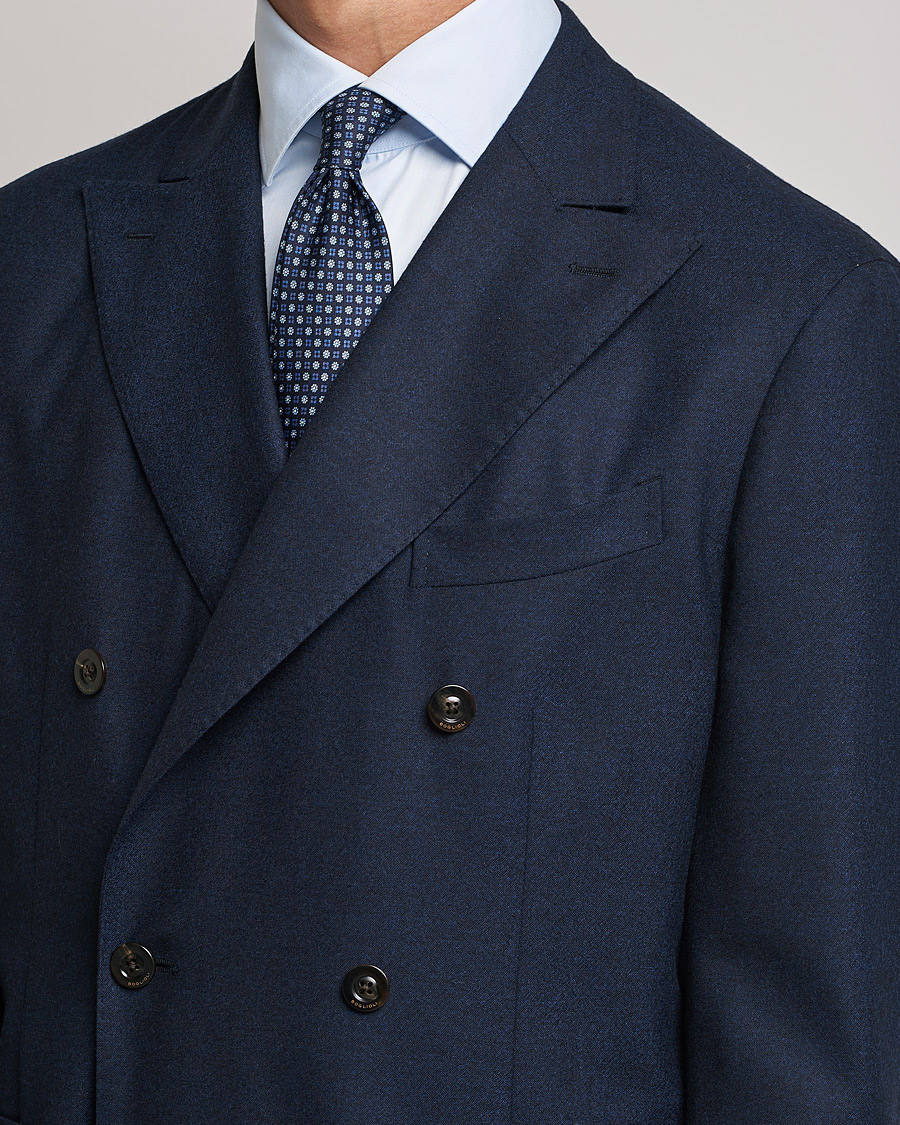 Homme | Costumes | Boglioli | K Jacket DB Flannel Suit Navy