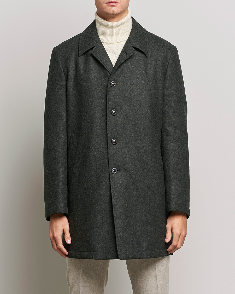 Homme | Manteaux Et Vestes | Boglioli | Padded Wool Coat Forest Green