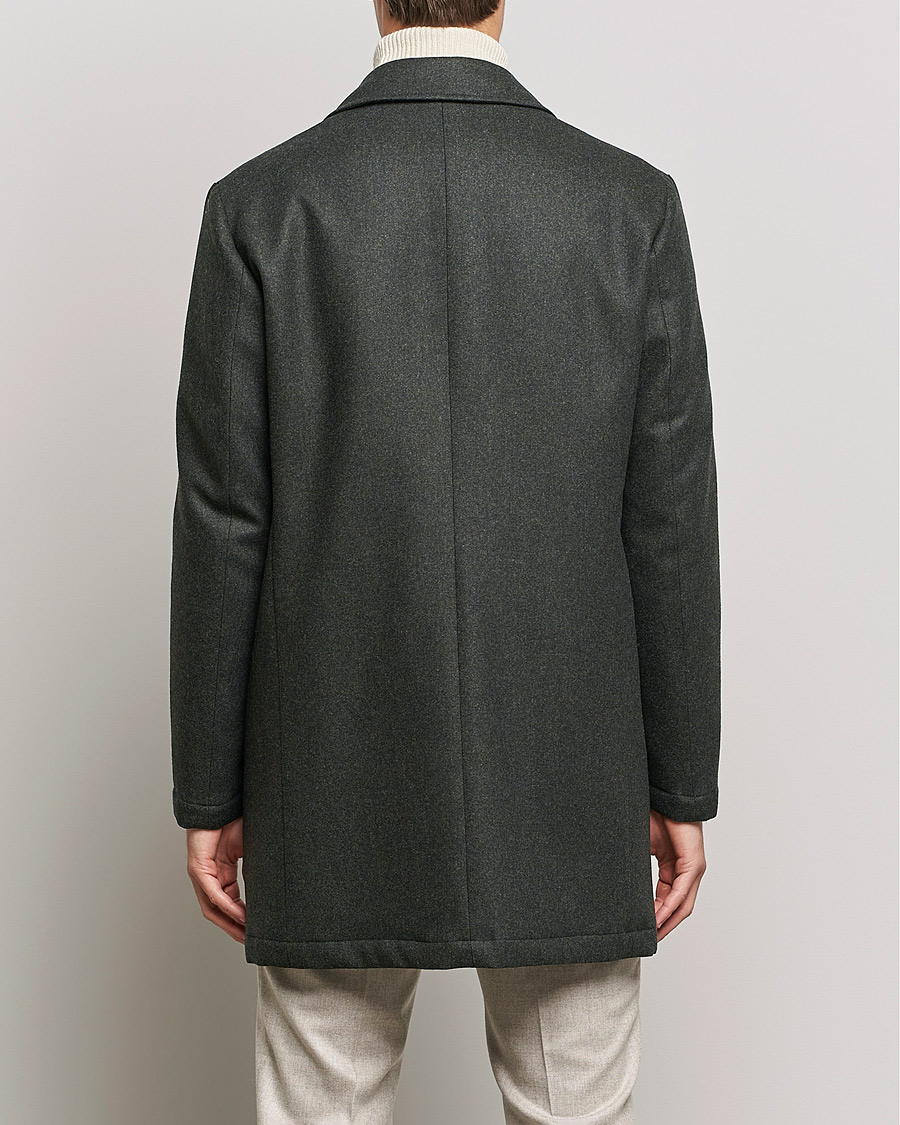 Homme | Manteaux Et Vestes | Boglioli | Padded Wool Coat Forest Green