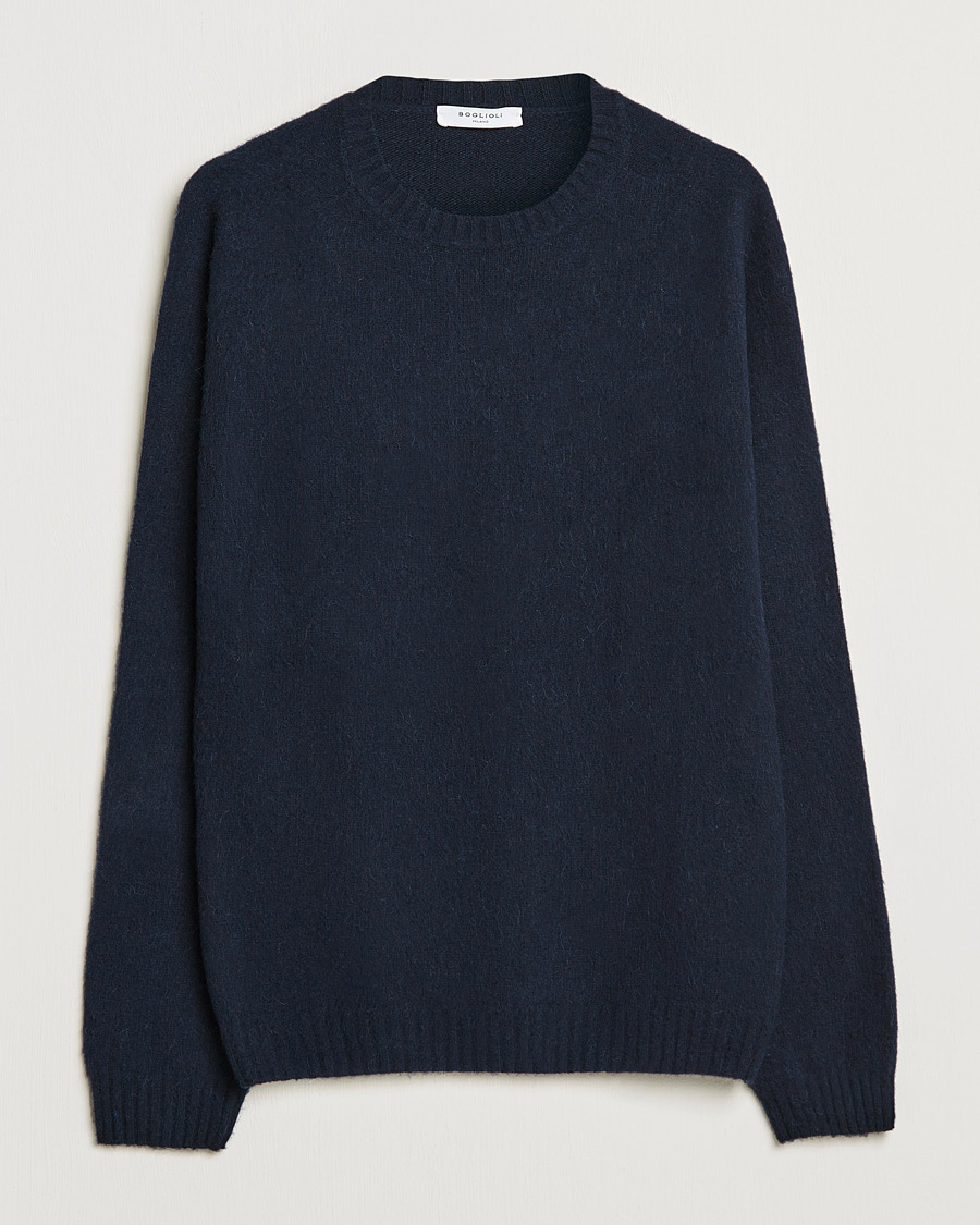 Homme | Pulls Et Tricots | Boglioli | Brushed Cashmere Sweater Navy