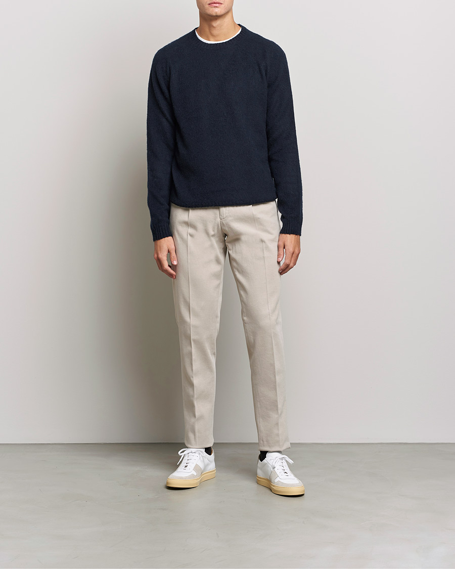 Homme | Pulls Et Tricots | Boglioli | Brushed Cashmere Sweater Navy