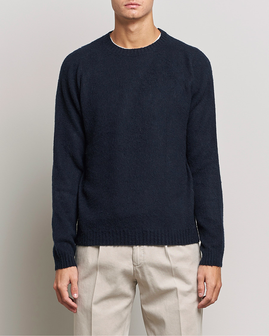Homme | Pulls Et Tricots | Boglioli | Brushed Cashmere Sweater Navy
