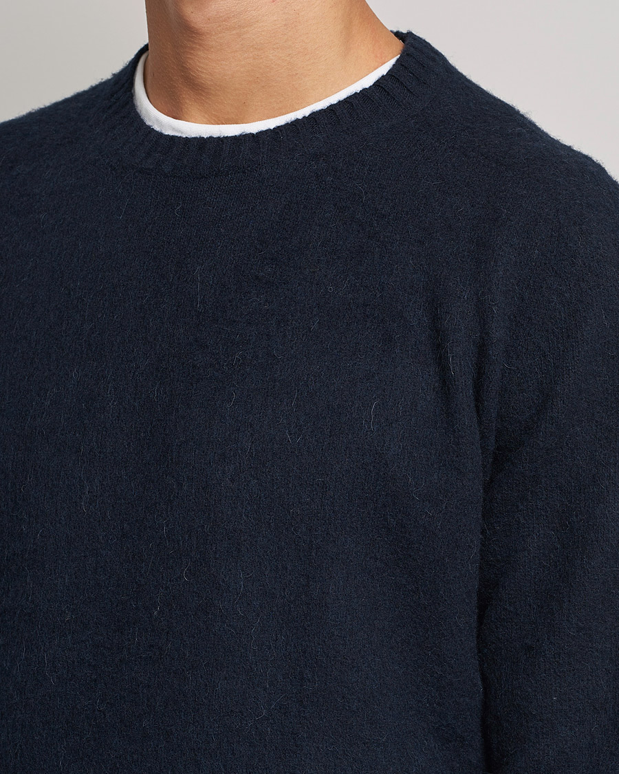 Homme | Pulls Et Tricots | Boglioli | Brushed Cashmere Sweater Navy