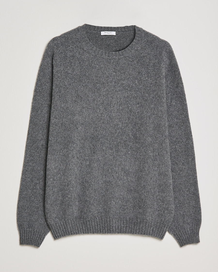 Homme | Pulls Et Tricots | Boglioli | Brushed Cashmere Sweater Grey Melange