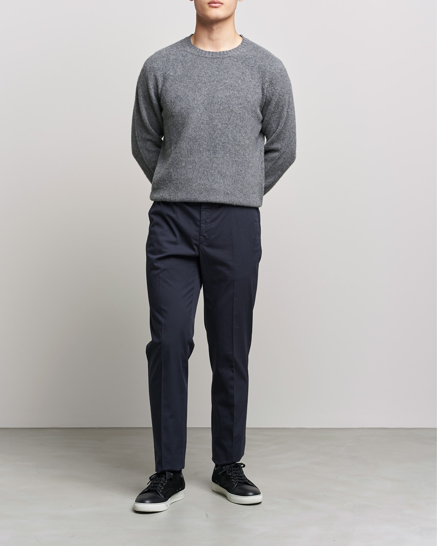 Homme | Pulls Et Tricots | Boglioli | Brushed Cashmere Sweater Grey Melange