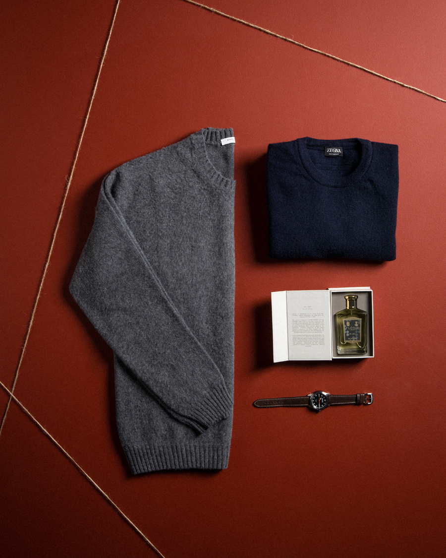 Homme | Pulls Et Tricots | Boglioli | Brushed Cashmere Sweater Grey Melange