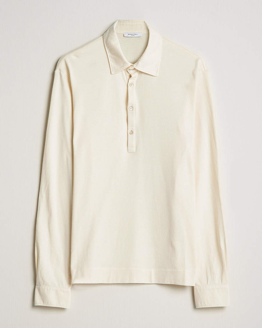 Homme | Pulls Et Tricots | Boglioli | Long Sleeve Polo Shirt Off White