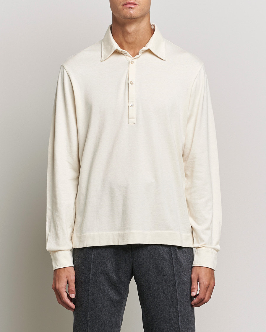 Homme | Pulls Et Tricots | Boglioli | Long Sleeve Polo Shirt Off White
