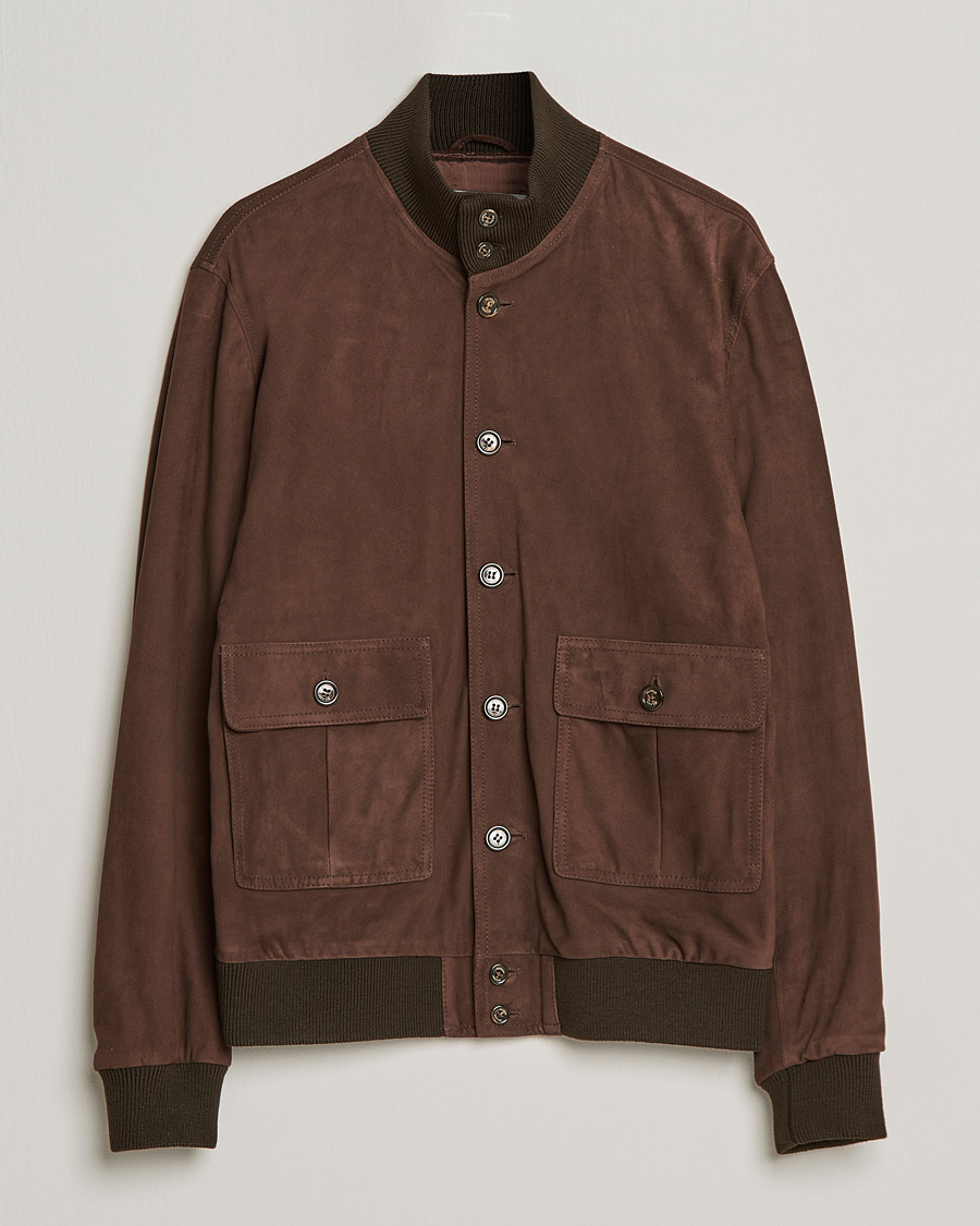 Homme | Manteaux Et Vestes | Valstar | Valstarino Suede Jacket Dark Brown