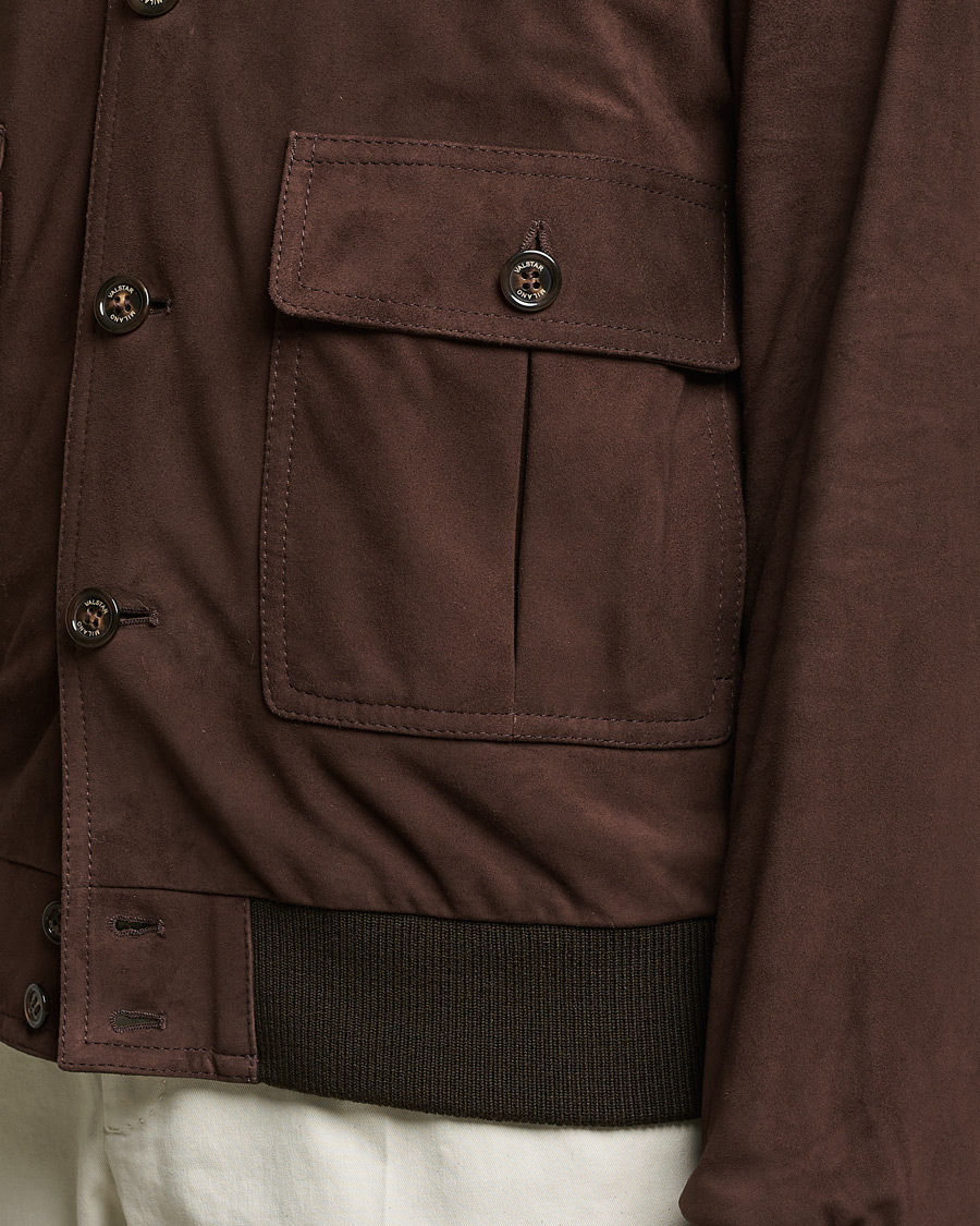 Homme | Manteaux Et Vestes | Valstar | Valstarino Suede Jacket Dark Brown