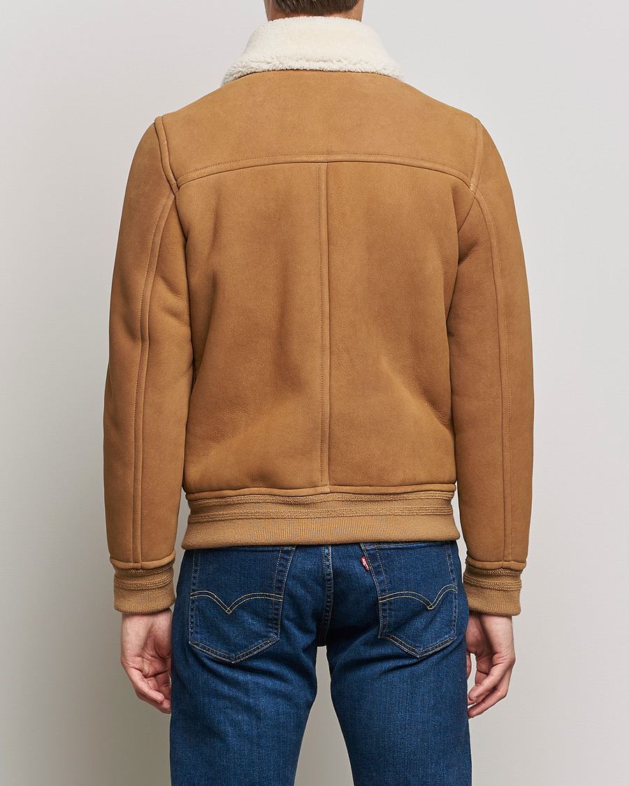 Homme | Manteaux Et Vestes | Valstar | Shearling Flight Jacket Brown/Natural