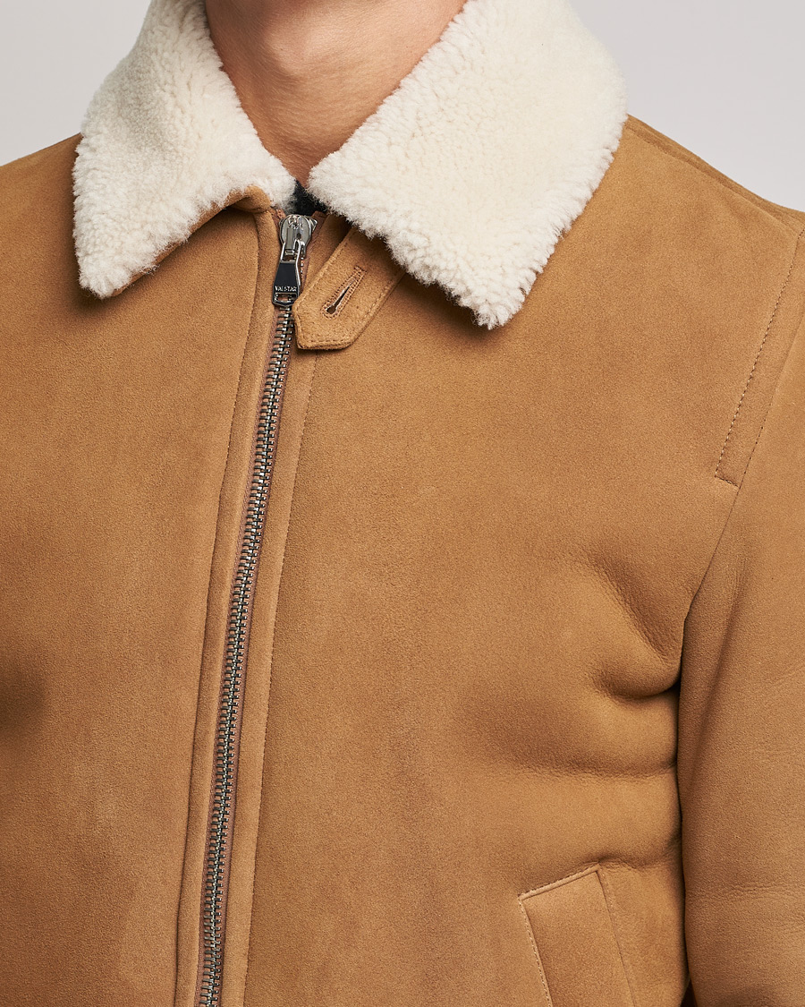 Homme | Manteaux Et Vestes | Valstar | Shearling Flight Jacket Brown/Natural