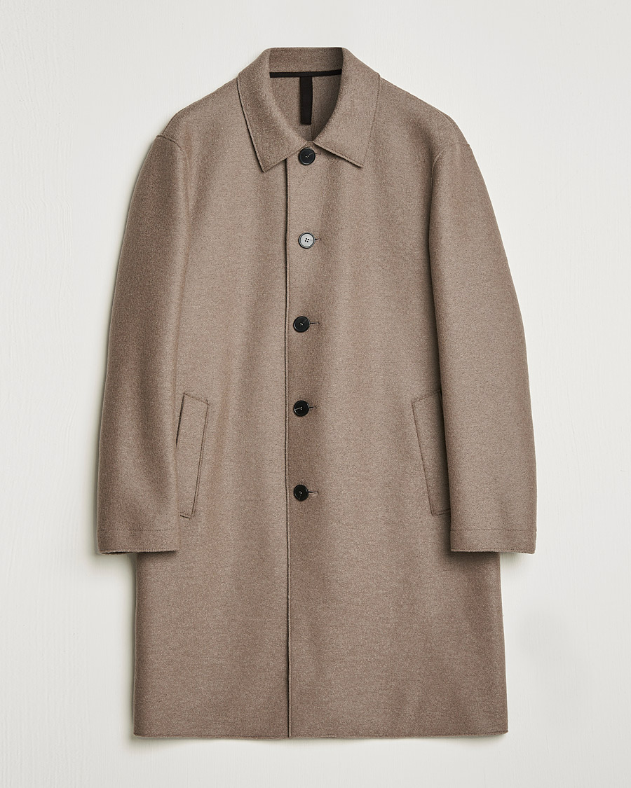 Homme | Manteaux Et Vestes | Harris Wharf London | Pressed Wool Mac Coat Natural Taupe