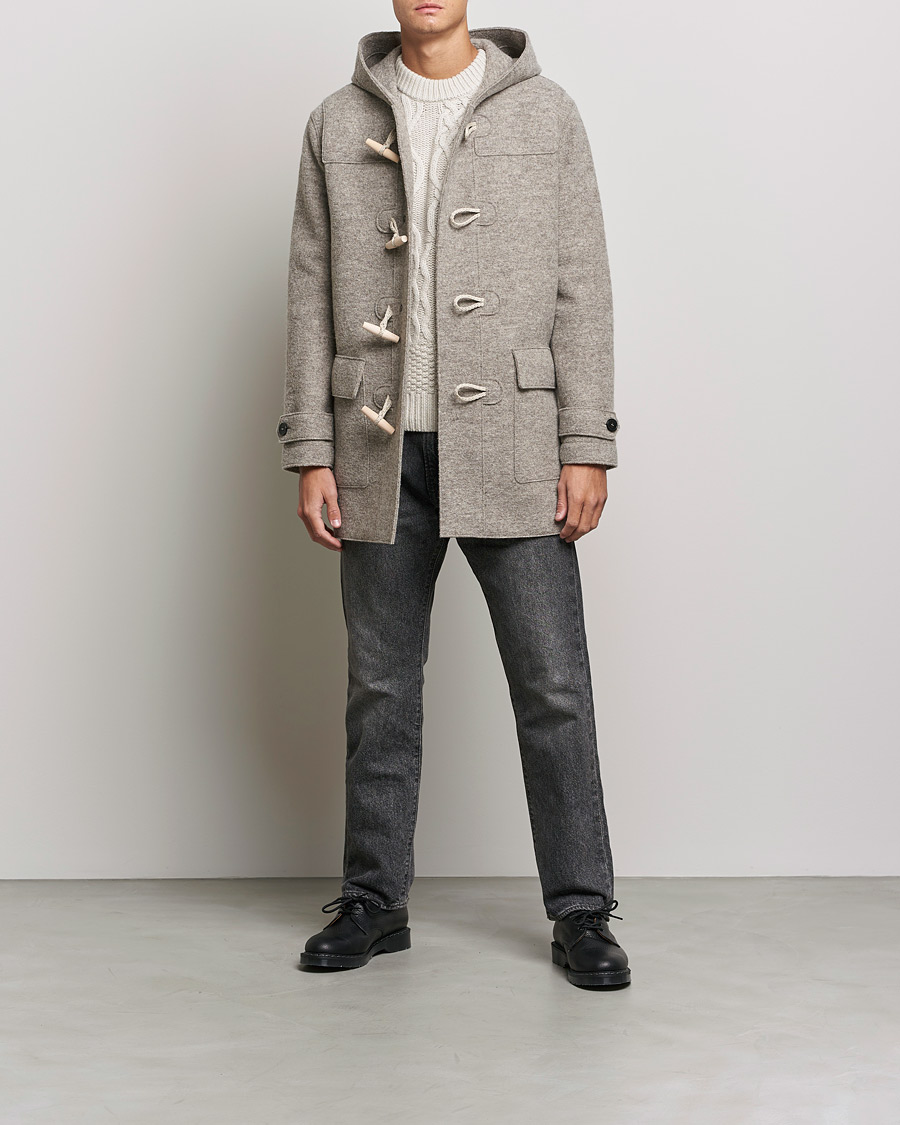 Homme | Manteaux Et Vestes | Harris Wharf London | Boiled Wool Duffle Coat Natural Casha