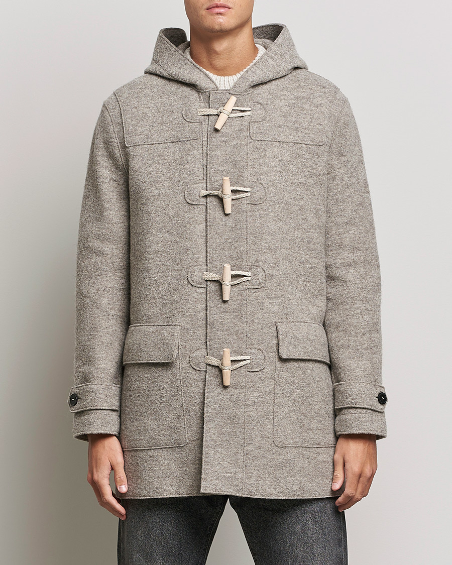 Homme | Manteaux Et Vestes | Harris Wharf London | Boiled Wool Duffle Coat Natural Casha