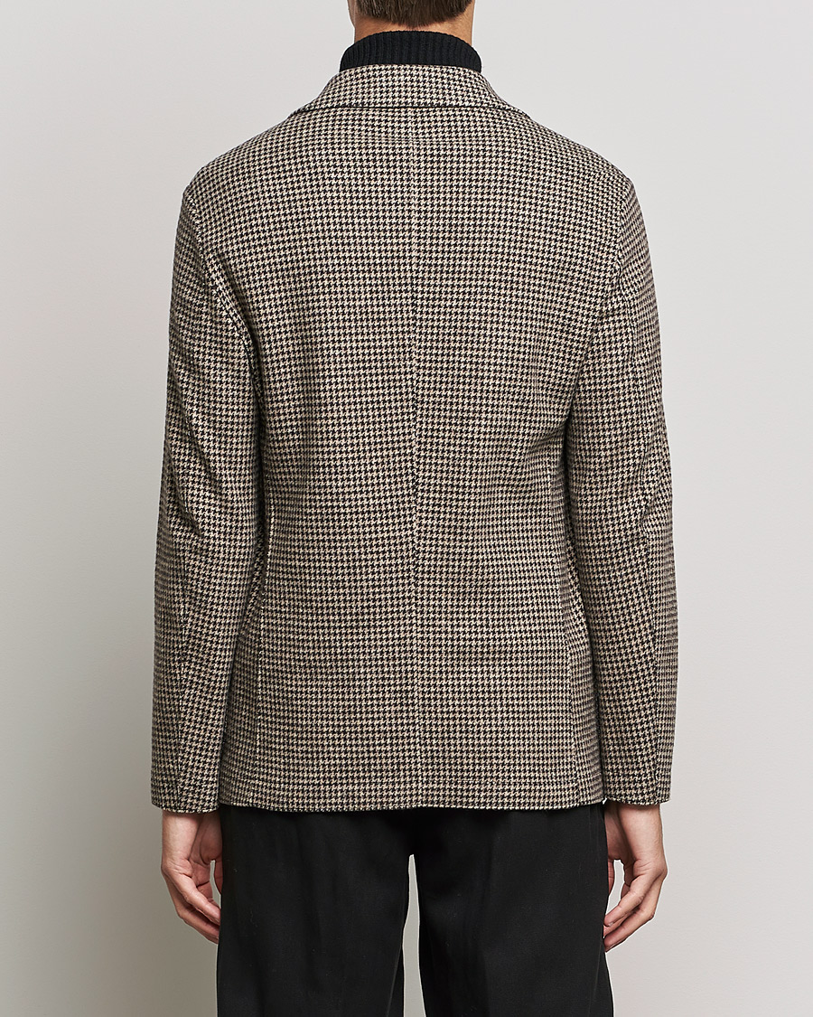 Homme | Blazers | Harris Wharf London | Dropped Shoulder Houndstooth Jacket Beige