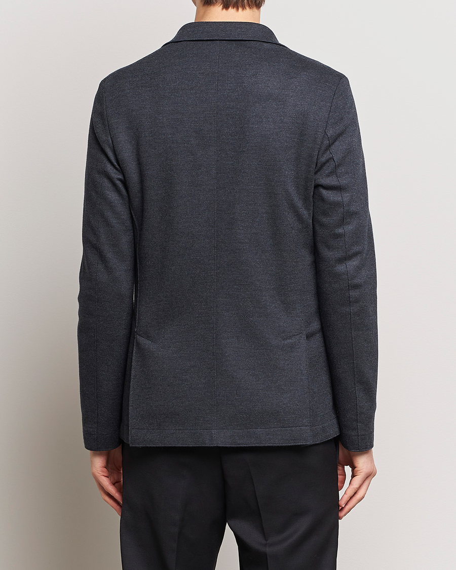 Homme | Blazers | Harris Wharf London | Two Button Vented Superfine Merino Blazer Anthracite
