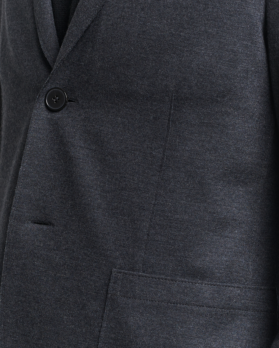 Homme | Blazers | Harris Wharf London | Two Button Vented Superfine Merino Blazer Anthracite