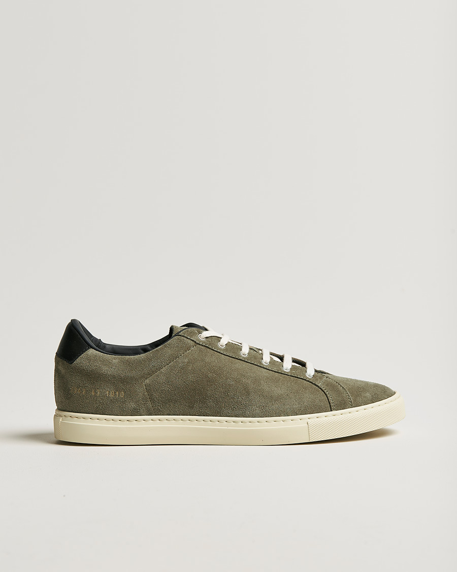 Homme | Common Projects Retro Low Suede Sneaker Olive | Common Projects | Retro Low Suede Sneaker Olive