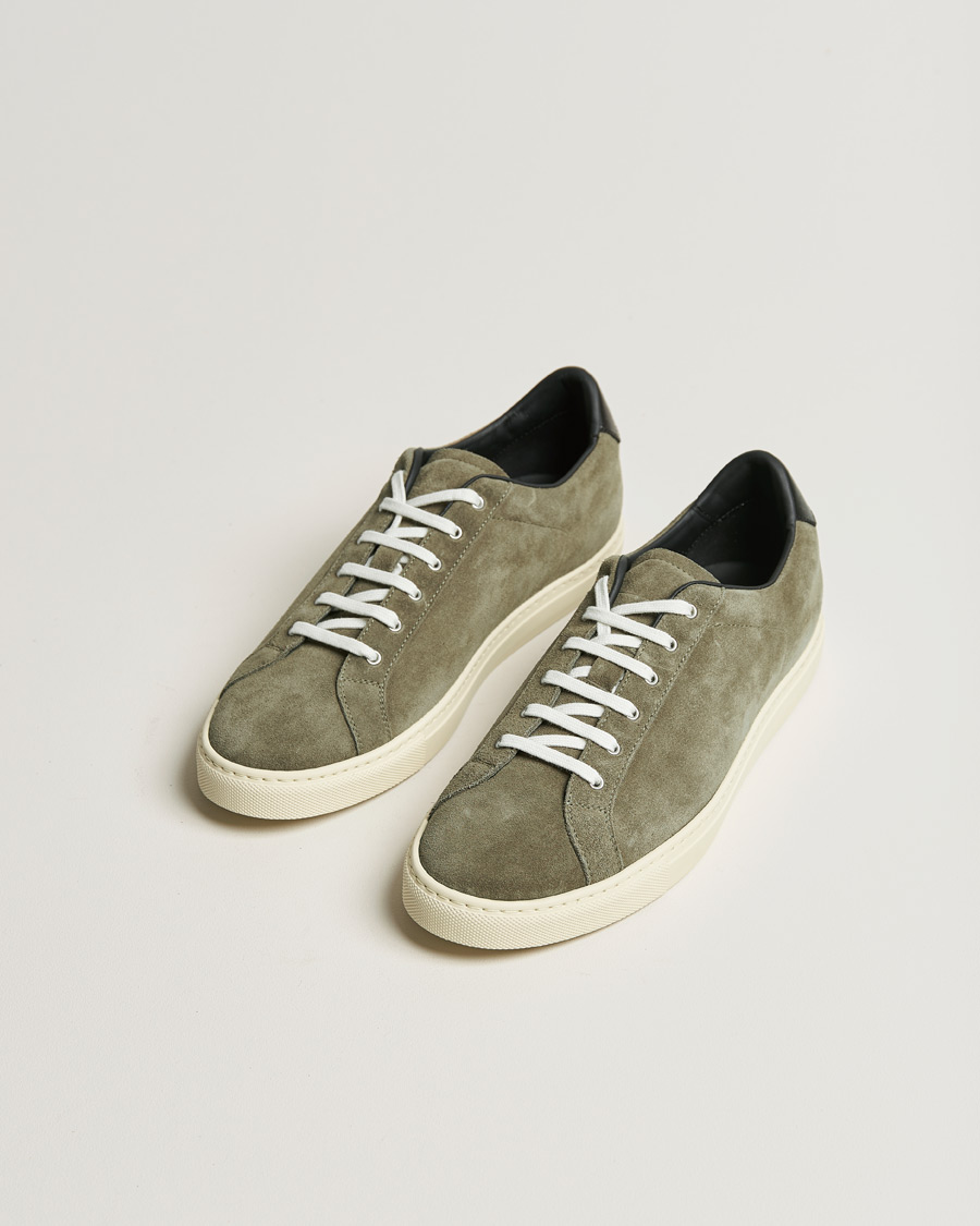 Homme | Common Projects Retro Low Suede Sneaker Olive | Common Projects | Retro Low Suede Sneaker Olive