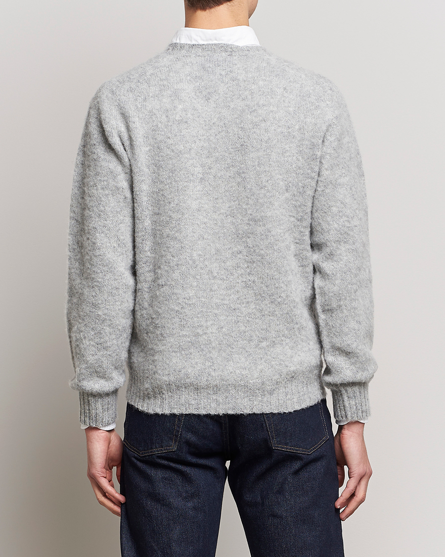 Homme | Pulls Et Tricots | Drake's | Brushed Shetland Crew Grey