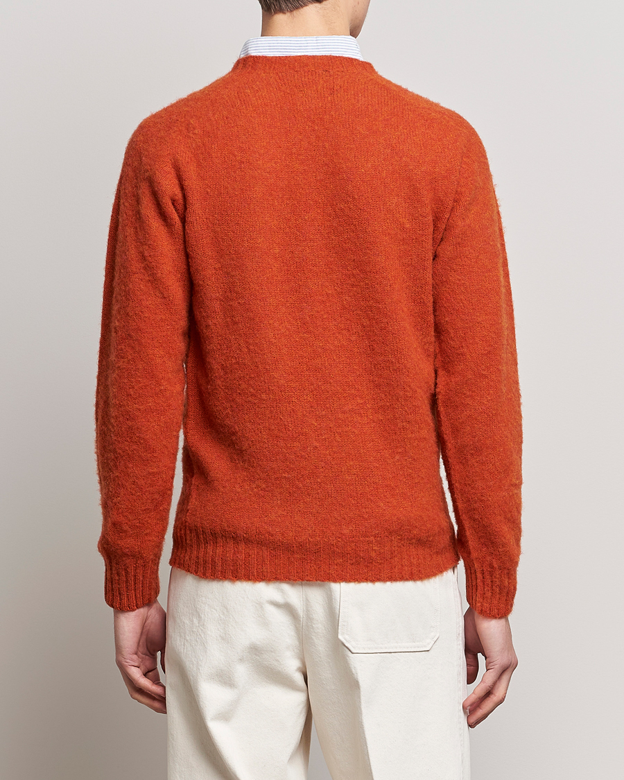 Homme | Pulls Et Tricots | Drake's | Brushed Shetland Crew Orange