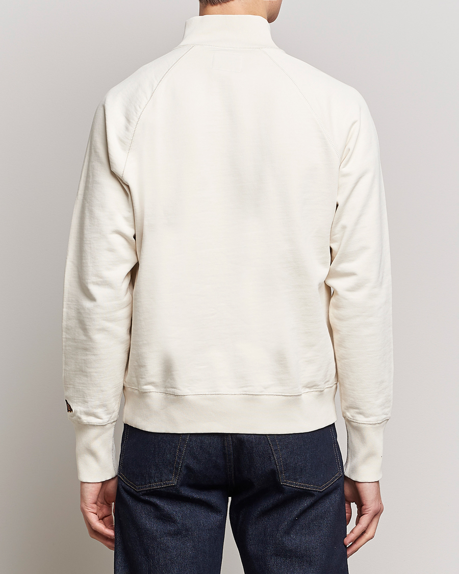 Homme | Pulls Et Tricots | Drake's | Quarter Zip Sweatshirt Ecru