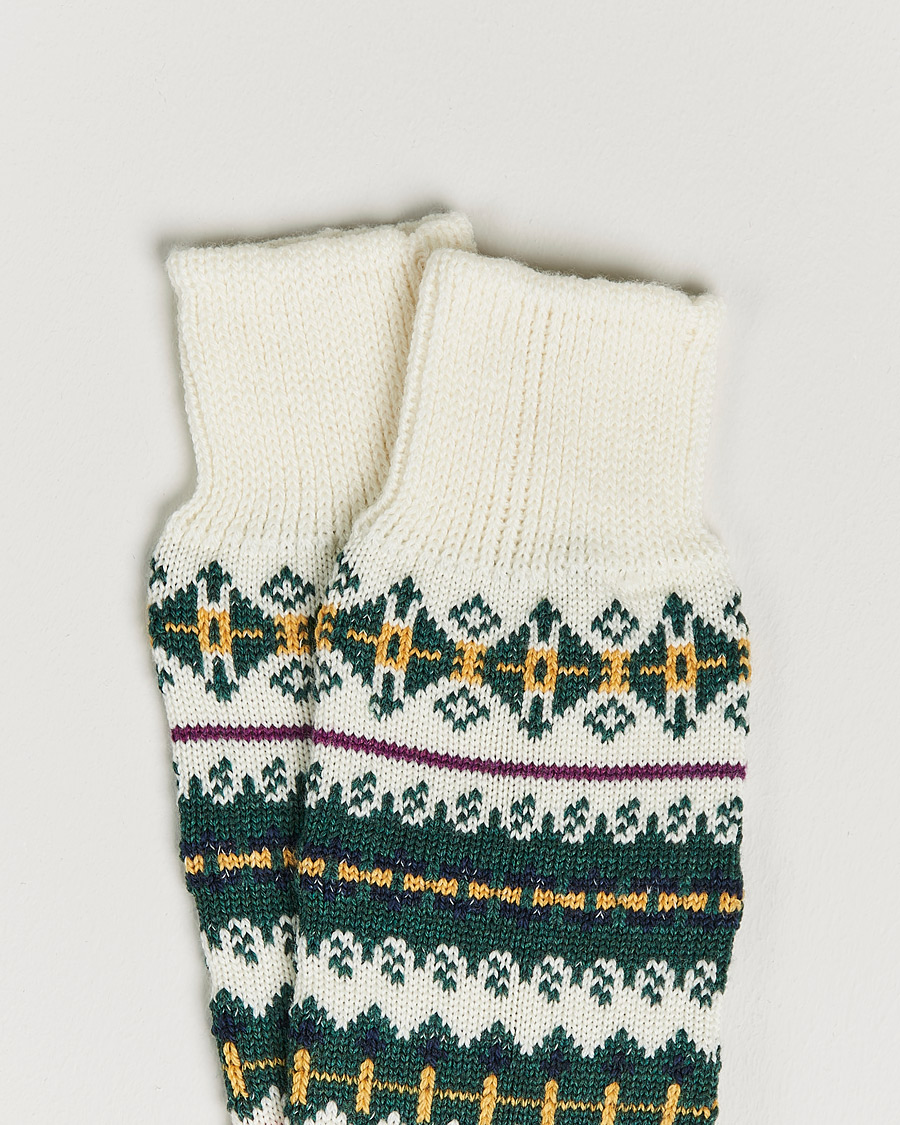 Homme | Sous-Vêtements Et Chaussettes | Drake's | Fairisle Wool/Cotton Socks Ecru