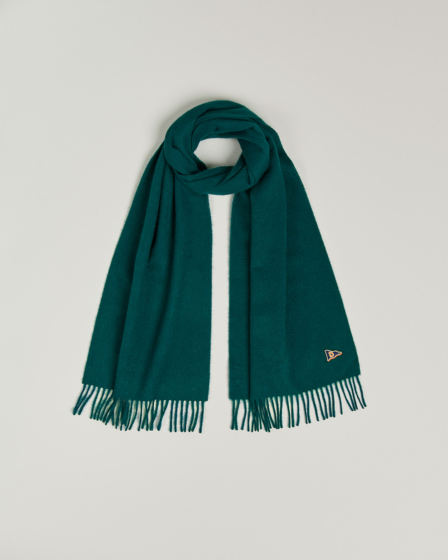 Homme | Drake's Geelongora Tasselled Scarf Green | Drake's | Geelongora Tasselled Scarf Green